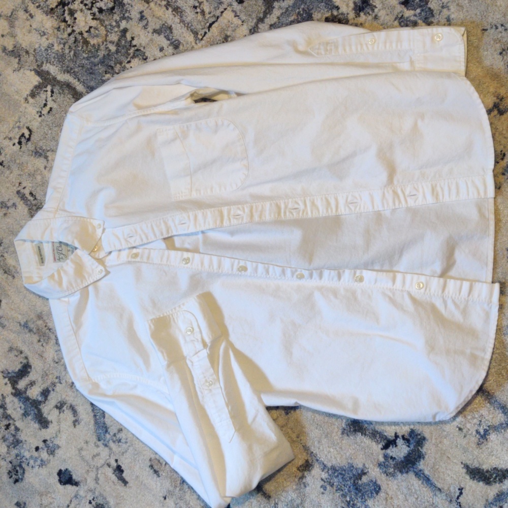 J. Crew White Oxford Cloth Button Down in Slim Untucked fit